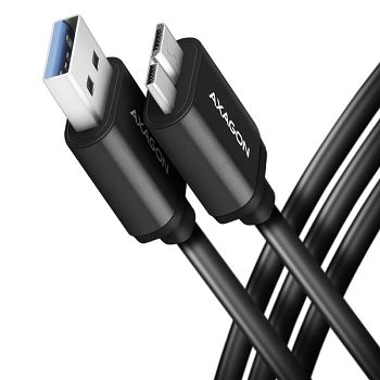 AXAGON BUMM3-AM10AB Kabel Micro-B USB auf USB-A 3.2 Gen 1, schwarz - 1m BUMM3-AM10AB