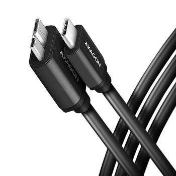 AXAGON BUMM3-CM10AB Kabel Micro-B USB auf USB-C 3.2 Gen 1, schwarz - 1m BUMM3-CM10AB