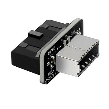 Graugear Internal 19-pin connector (USB 3.0) to USB 3.1 Type-E 20-pin Key A - 180 degrees G-AD-19TE-180