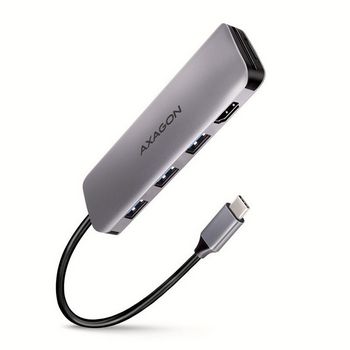 AXAGON HMC-HCR3A USB-Hub, 3x USB-A + HDMI + SD/microSD, USB-C 3.2 Gen 1, 20 cm USB-C-Kabel HMC-HCR3A