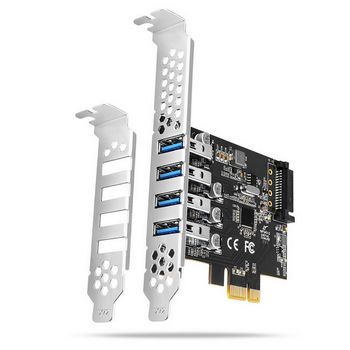 AXAGON PCEU-43RS PCIe Adapter 4x USB3.0 UASP VIA, 15-pin SATA Stromversorgung PCEU-43RS