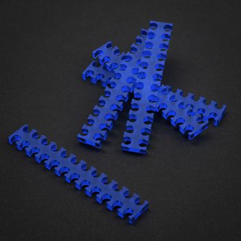 King Mod Service 24-Slot Kabelkamm 3mm klein - blau - 5er Set ZUUV-141