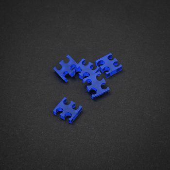 King Mod Service 4-Slot Kabelkamm 3mm klein - blau - 5er Set ZUUV-156