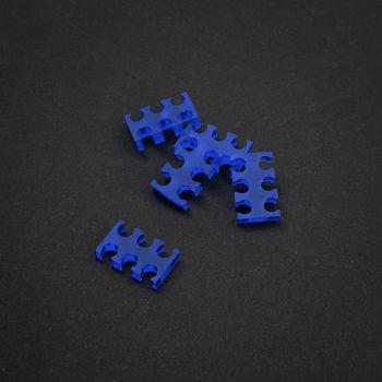 King Mod Service 6-Slot Kabelkamm 3mm klein - blau - 5er Set ZUUV-171