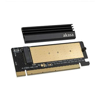 Akasa M.2 PCIe adapter with cooler - black AK-PCCM2P-05