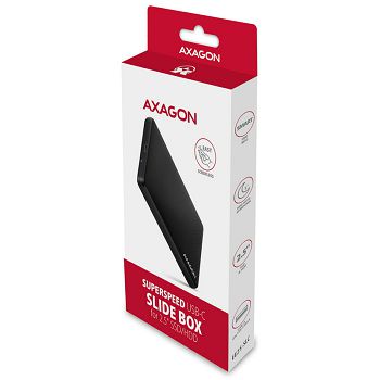 AXAGON EE25-SLC externes 2,5"-Gehäuse, USB 3.0 / SATA III - USB-C, schwarz EE25-SLC