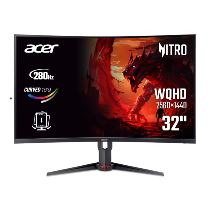 Acer Nitro XZ32QXC 31.5 QHD VA,2xHDMI,DP,280Hz,cur
