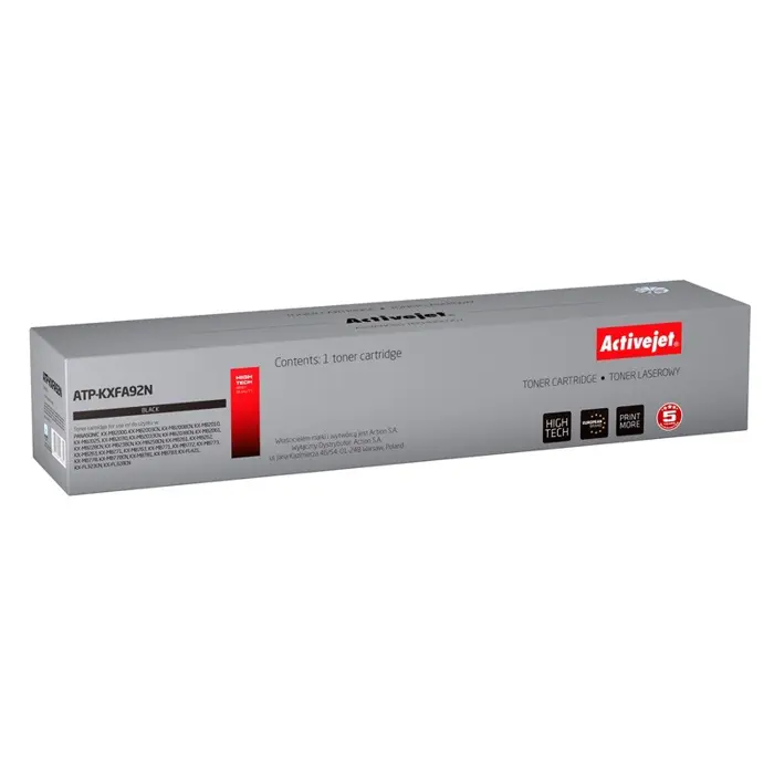 Activejet ATP-KXFA92N Toner (replacement for Panasonic KXFAT92/KXFAT411; Supreme; 2000 pages; black)