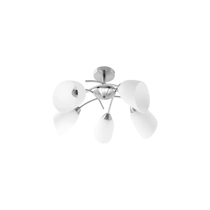 Activejet Classic chandelier pendant ceiling lamp NIKITA nickel 5xE27 for living room