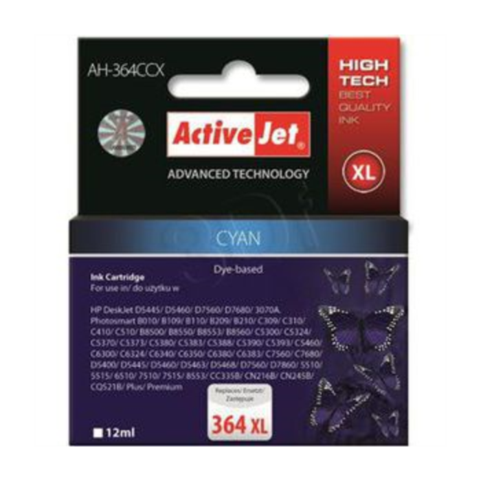 ActiveJet cyan ink HP CB323EE 364 XL