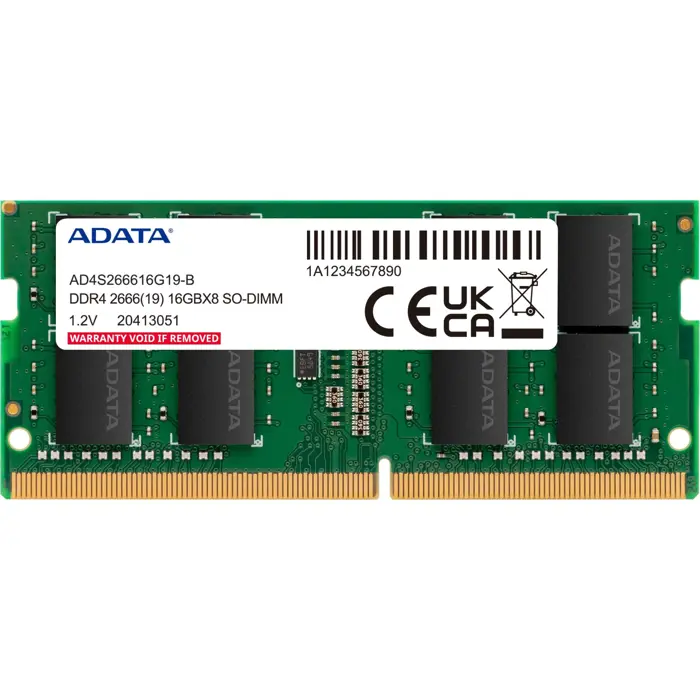 ADATA DDR4 - 16GB - 2666 - CL - 19 (1x 16 GB), single RAM (green, AD4S266616G19-SGN, Premier)