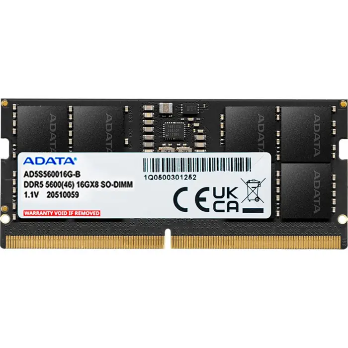 ADATA DDR5 - 16GB - 5600 - CL - 46, Single RAM (black, AD5S560016G-S, Premier Tray)