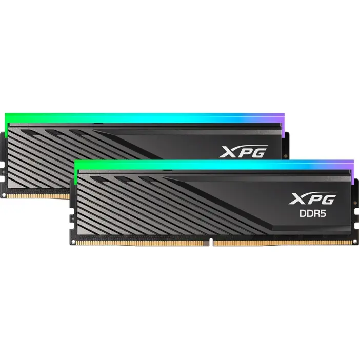 ADATA DDR5 - 32GB - 6000 - CL - 30 (2x 16 GB) dual kit, memory (black, AX5U6000C4816G-DTLABRBK, XPG Lancer Blade RGB, INTEL XMP, AMD EXPO)