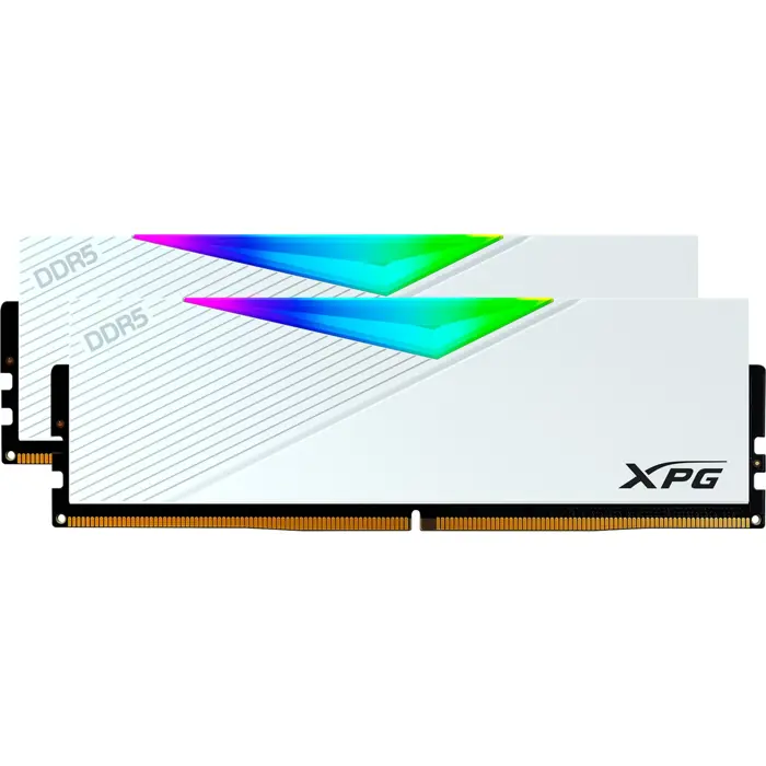 ADATA DDR5 32GB - 6000 - CL - 30 - Dual-Kit - DIMM - AX5U6000C3016G-DCLAR, Lancer RGB, XMP, white