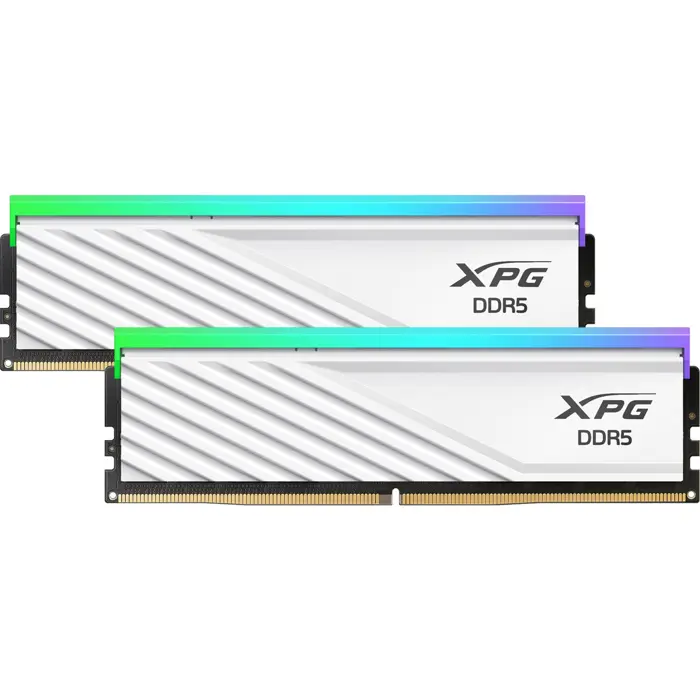 ADATA DDR5 - 32GB - 6000 - CL - 32 (2x 16 GB) Dual Kit, RAM White, AX5U6000C3616G-DTLABRWH, XPG Lancer Blade RGB, INTEL XMP, AMD EXPO