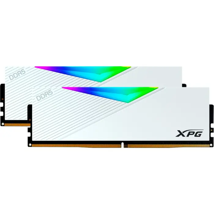 ADATA DDR5 32GB - 7200 - CL - 34 - Dual-Kit - DIMM, AX5U7200C3416G-DCLARWH, Lancer RGB, XMP, white