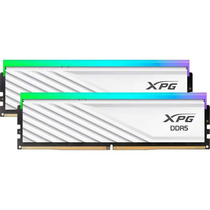 ADATA DDR5 - 64GB - 6000 - CL - 30 (2x 32 GB) dual kit, RAM (white, AX5U6000C3032G-DTLABRWH, Lancer Blade RGB, INTEL XMP, AMD EXPO)
