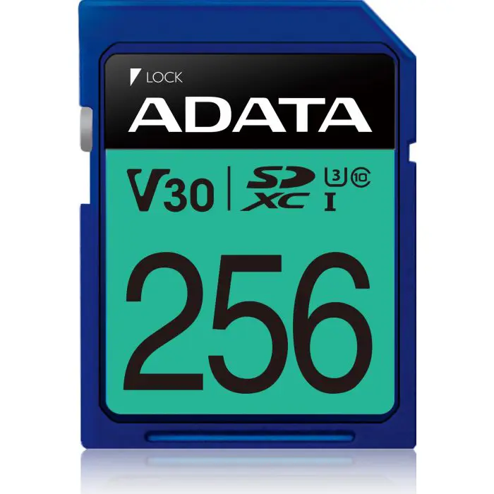 ADATA Premier Pro 256GB SDXC memory card (UHS-I (U3), Class 10, V30)
