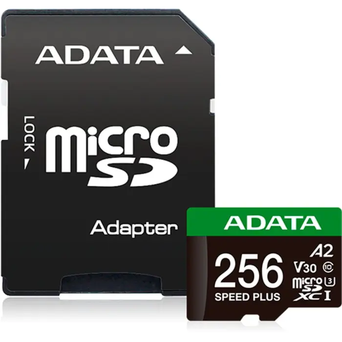 ADATA SPEED PLUS microSDXC 256 GB, memory card (UHS-I U3, Class 10, V30, A2)