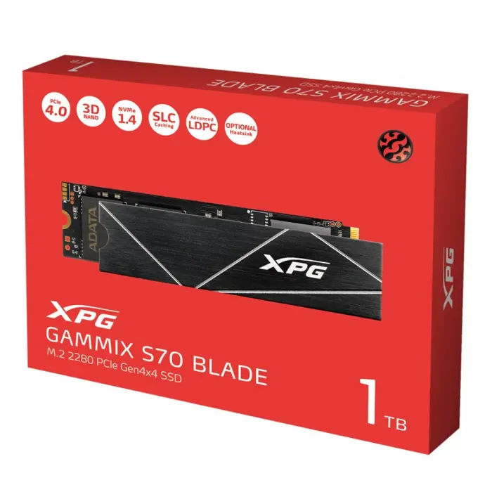 ADATA SSD Gammix S70 Blade, R7400/W5500,1TB, NVMe