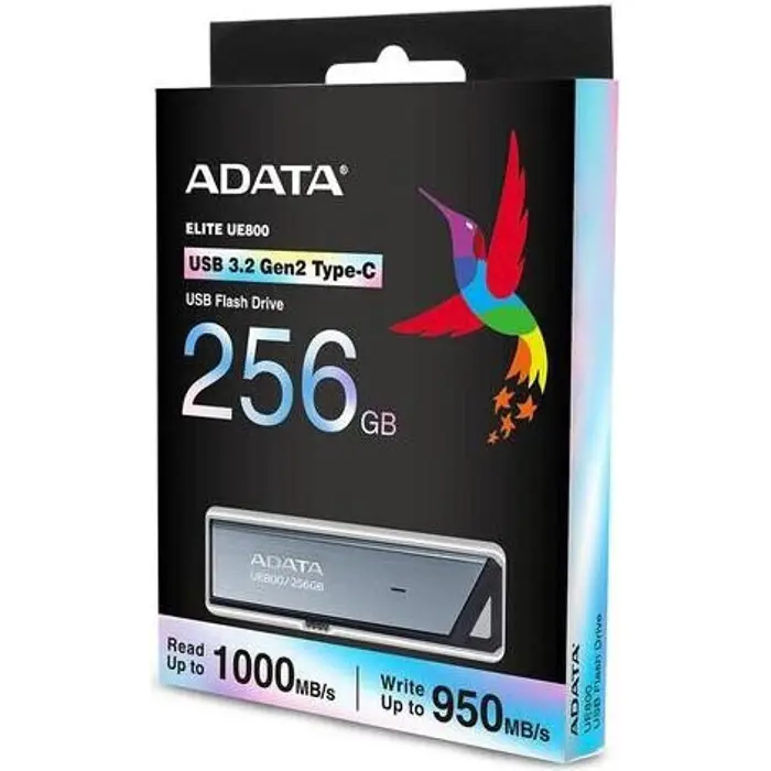 ADATA UE800 Elite 256 GB, USB stick (aluminium (brushed), USB-C 3.2 (10 Gbit/s))