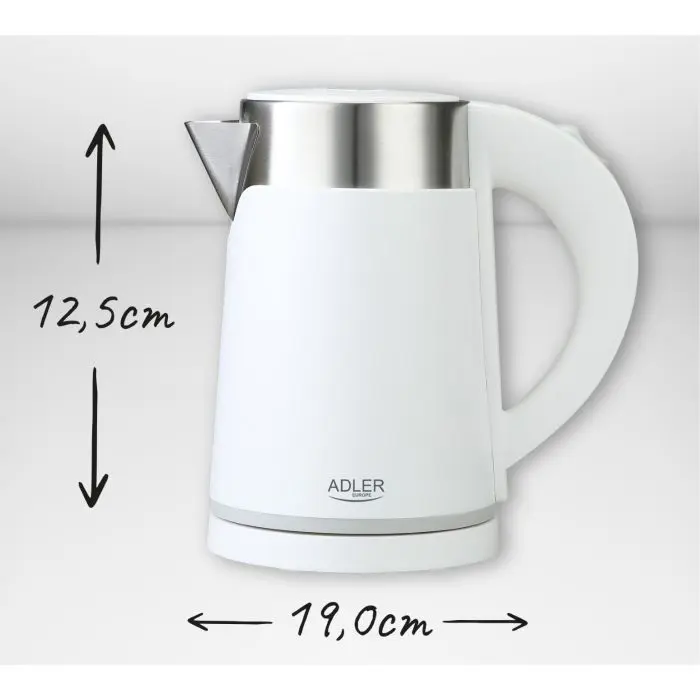 Adler Electric water heater 0.6 L white color AD1372W