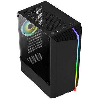 Aerocool Bionic v2 Midi-Tower, RGB, Tempered Glass kućište - crno ACCM-PV34113.11