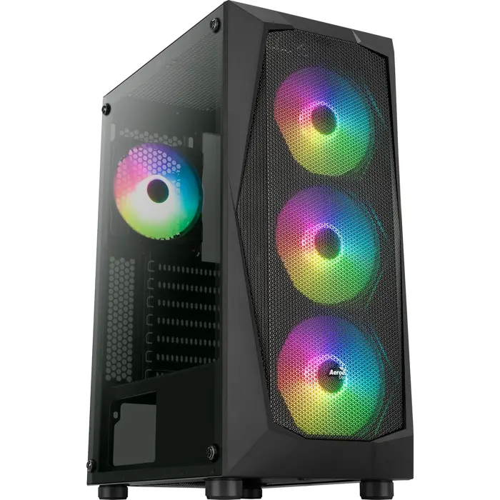 Aerocool Falcon A-BK-v2 (black, tempered glass)