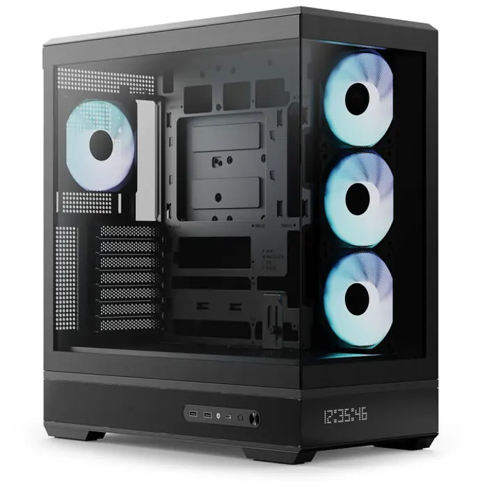 Aerocool P500B PC-Gehäuse, Midi-Tower, ATX, Tempered Glass, RGB - black-ACCM-PN09143.11
