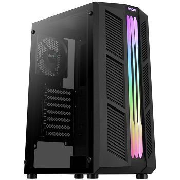 Aerocool Prime v1 Midi-Tower, RGB, kaljeno staklo - crno, 1x120mm