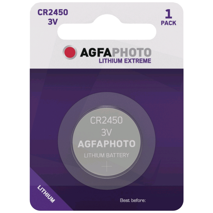 Agfa Baterija litijska, CR2450, 3V, dugmasta, blister 1 kom. - CR2450 B1