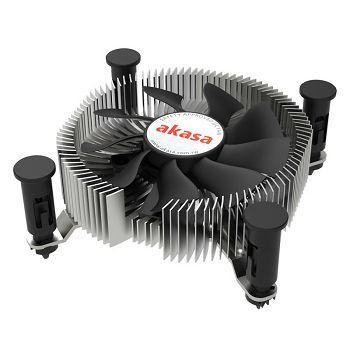 Akasa AK-CC6602HP01 Low Profile CPU-hladnjak - Socket LGA 1700, 30 mm Höhe AK-CC6602HP01