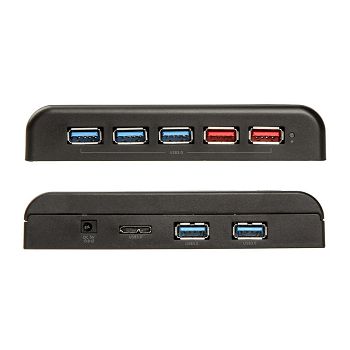 Akasa Connect 7 EX - USB 3.0 Hub sa 2 porta za brzo punjenje AK-HB-11BK