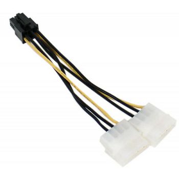 Akasa Dual 4Pin na 6Pin PCIe Adapter AK-CB4-6