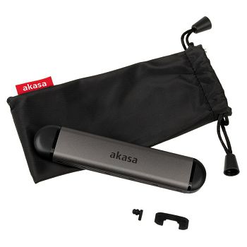 Akasa external M.2 NVMe case, USB 3.1, aluminum - black AK-ENU3M2-04