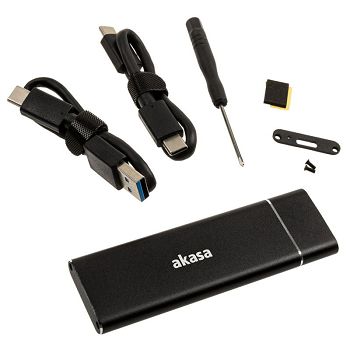 Akasa eksterni USB 3.1 M.2 SSD Aluminijsko kućište - crno AK-ENU3M2-02