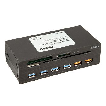 Akasa Interconnect EX Internal 5-Port Card Reader inkl. USB 3.0 Hub AK-HC-07BK