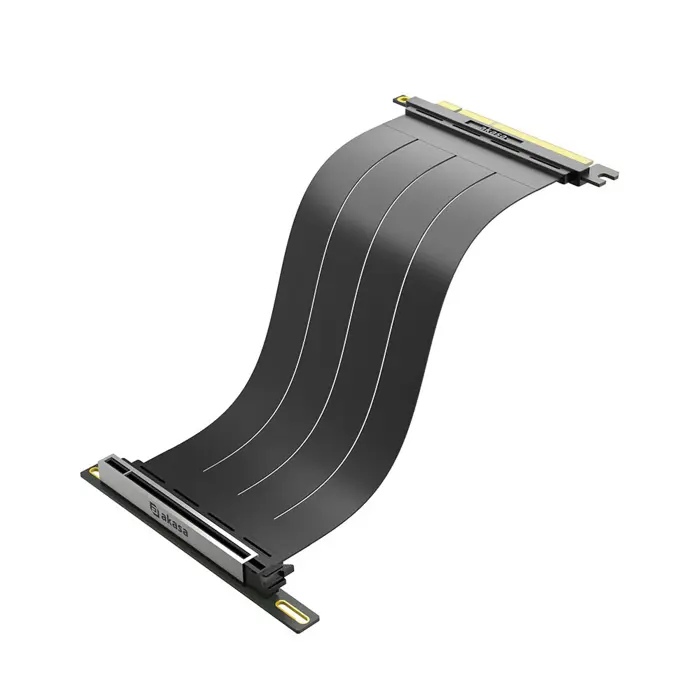 Akasa Riser Black X3 Mark V PCIe 5.0 Riser Kabel - 300mm, schwarz-AK-CBPE05-30B