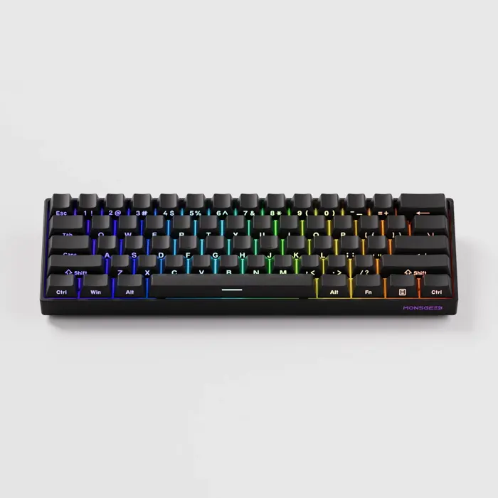 Akko MonsGeek FUN60 Pro Wireless Gaming-Tastatur, RGB, Glare Magnetic Switch – schwarz, ANSI (US)-6975351385950