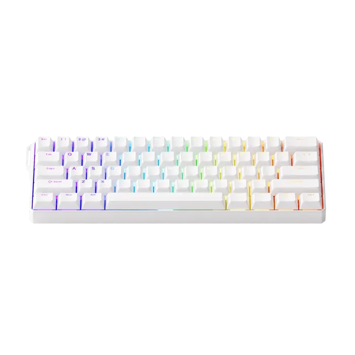 AKKO MonsGeek FUN60 Ultra Wireless Gaming-Tastatur, RGB, Glare Magnetic Switch – weiß, TMR, ANSI (US)-6975351386056