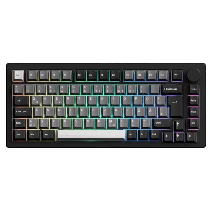 AKKO MonsGeek M1 V5 VIA Black & Silver Keyboard ISO-DE/UK/Nordic layout Rosewood Switch-6975351385769