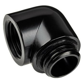 Alphacool adapter 90 degrees G1/4 inch male to G1/4 inch female - black