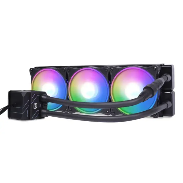 Alphacool Eisbaer Pro Aurora 360 Processor All-in-one liquid cooler 12 cm Black, White 1 pc(s)