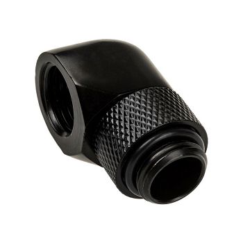 Alphacool Eiszapfen Adapter 90 Grad G1/4 Zoll AG auf G1/4 Zoll IG - drehbar, schwarz 17248