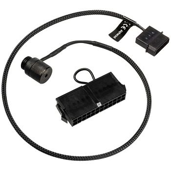 Alphacool icicle laser fitting G1/4 inch AG - 4-pin Molex connection, black 