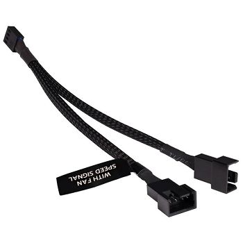 Alphacool Y-splitter 4-pin to 2x 4-pin PWM 15cm - black 18676