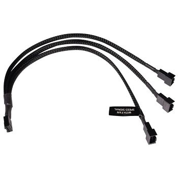 Alphacool Y-splitter 4-pin to 3x 4-pin PWM 30cm - black 18680