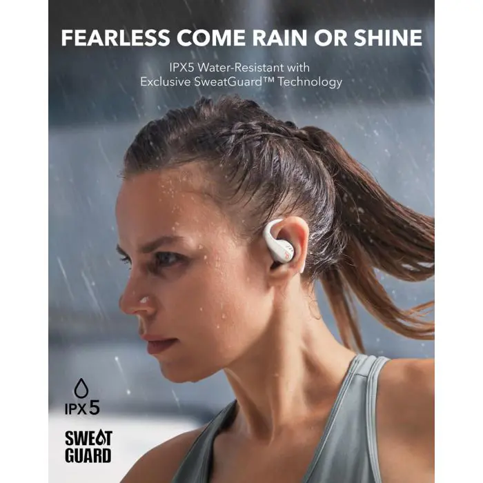 Anker Soundcore AeroFit Pro Wireless Headphones, White