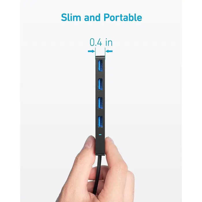 Anker Ultra Slim 4-port USB-C hub black