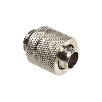 Connection straight G1/4 inch to 13/10mm - knurled, silver 